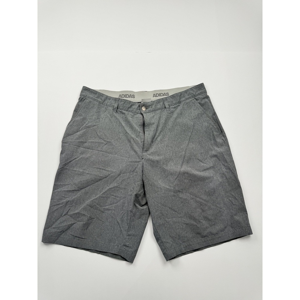 Adidas Golf Shorts Mens 38 Gray Stretch Performance Lightweight Athletic Spandex